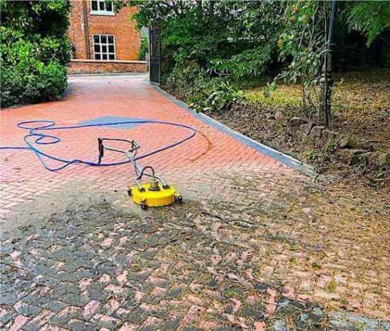 patio and driveway before and after photo