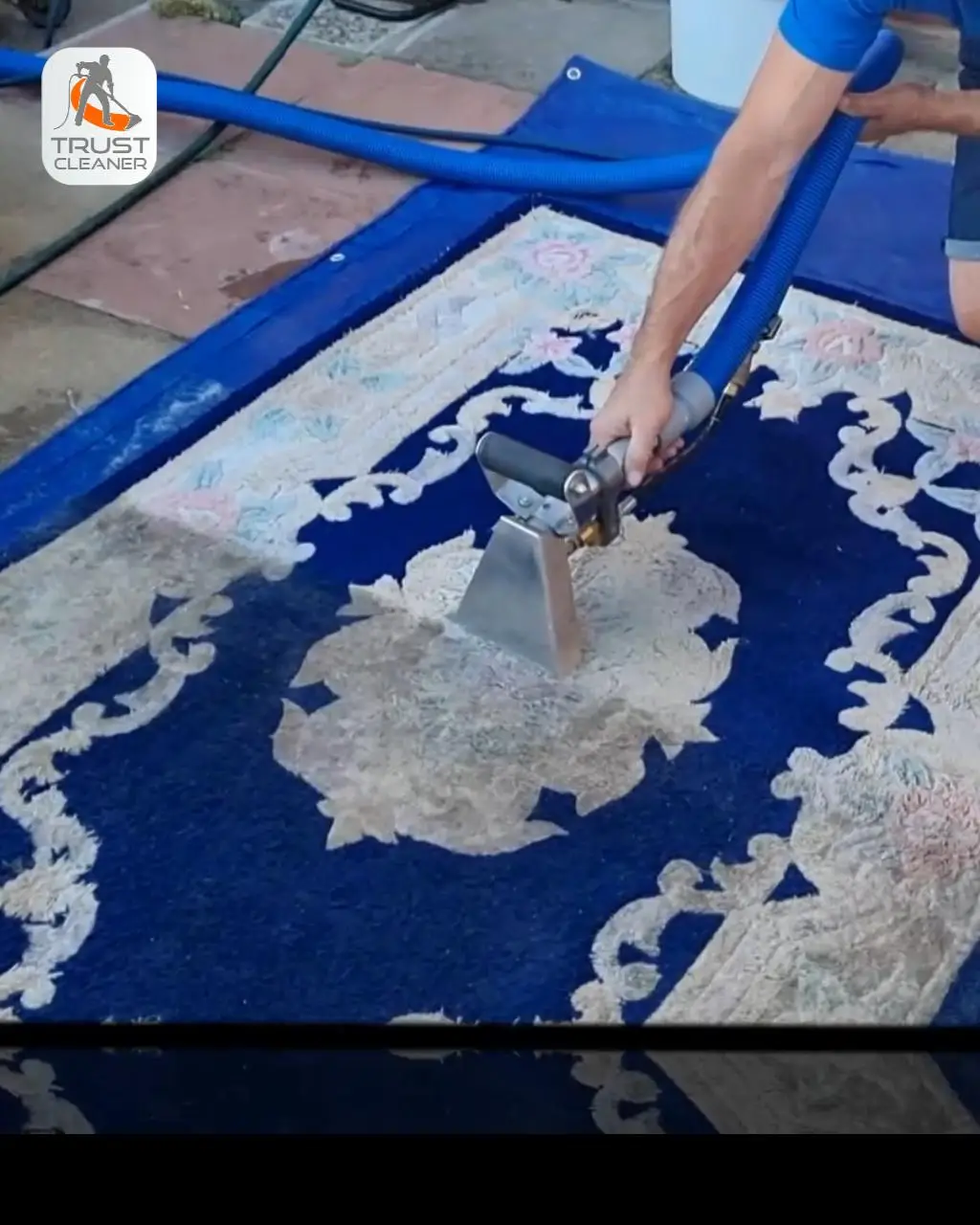 Hot water extraction on carpet in Wakefield