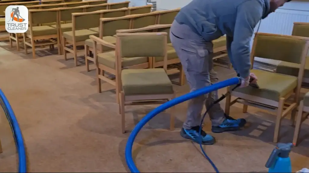 Church chair upholstery cleaning at St Andrews Church Netherton - Trust Cleaner - Carpet & Upholstery Specialists Church chair upholstery cleaning at St Andrew's Church, Netherton