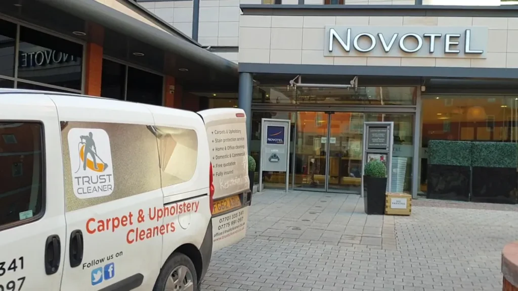 Trust Cleaner van at Novotel Leeds - Trust Cleaner - Carpet & Upholstery Specialists Trust Cleaner van at Novotel Leeds